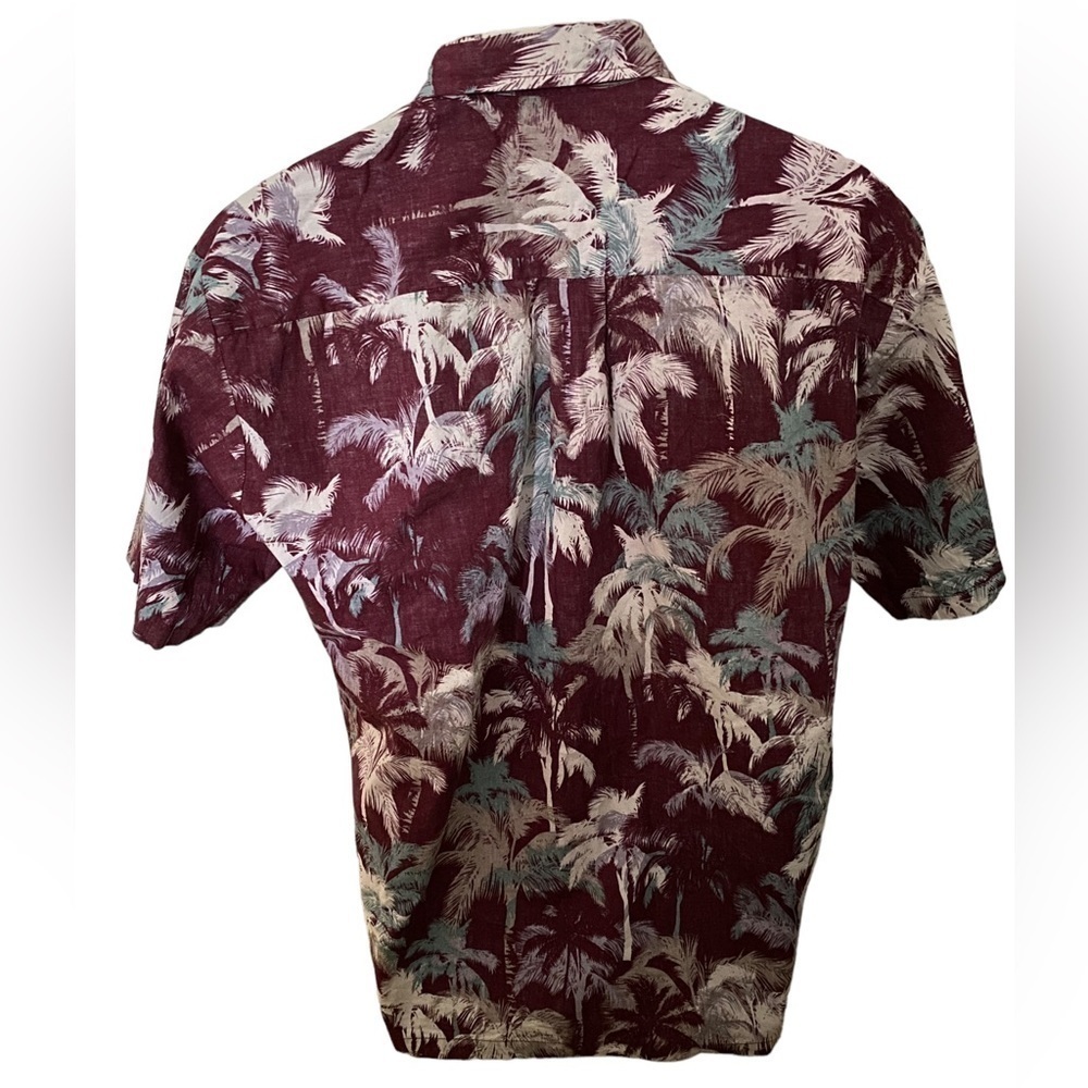 TORI RICHARD Honolulu Maroon Tropical Floral Aloha Hawaiian Shirt Men M Medium - Picture 3 of 5